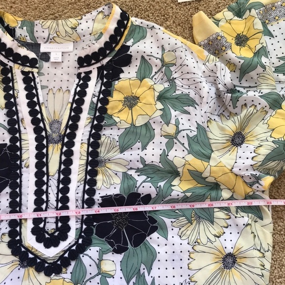 NWT! Charter club large white multi floral tunic - Picture 7 of 8